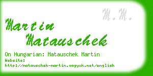 martin matauschek business card